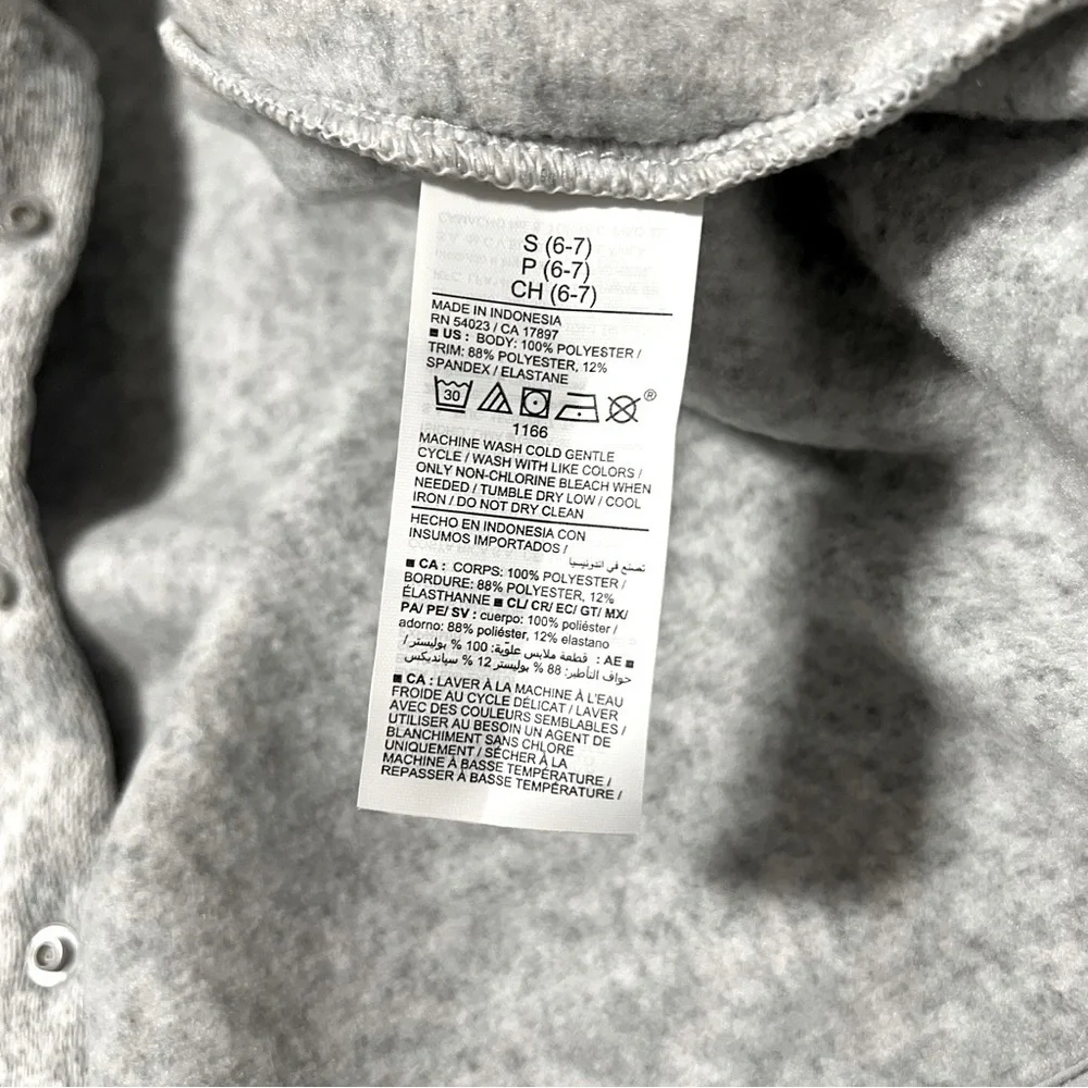 Old Navy Sweater-Fleece Hybrid Shacket for Boys Size Small (6-7) Snap Button NWT